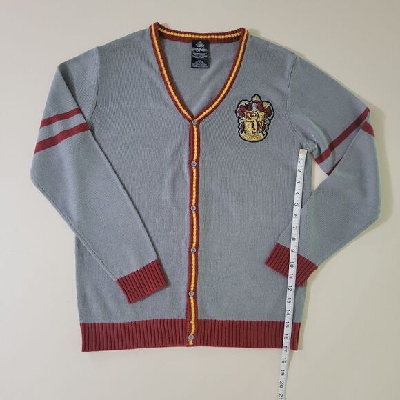 Harry Potter Women's Gryffindor House Open Front Cardigan Knit Sweater - Picture 7 of 14